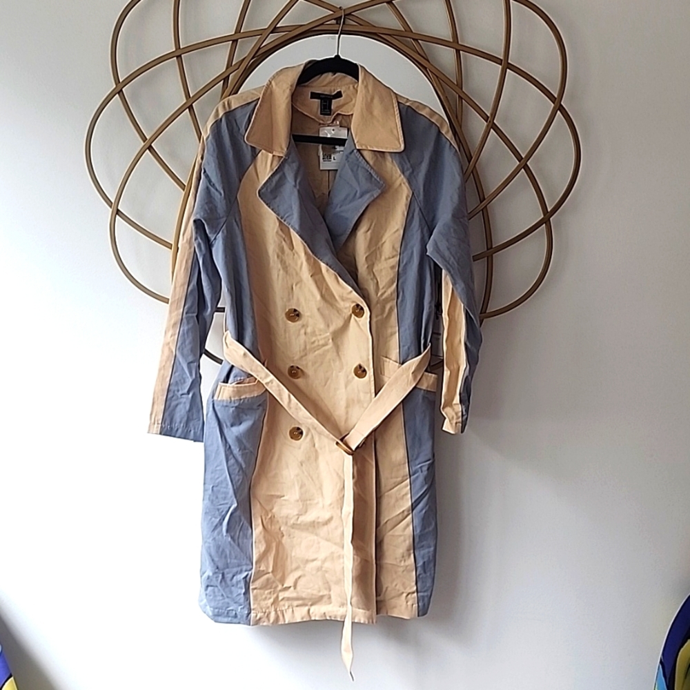 Forever 21 colorblock trench coat/ jacket NWT